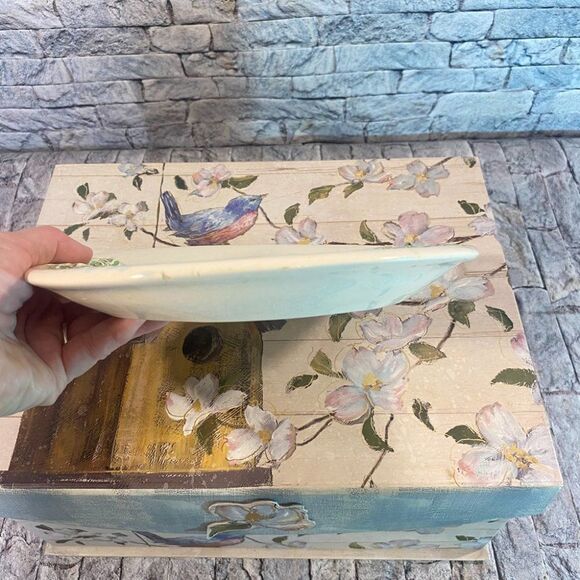 Decorative Plate Vintage 70s Chalkware 3D Artwork Hand Painted Rare Find - Picture 2 of 4